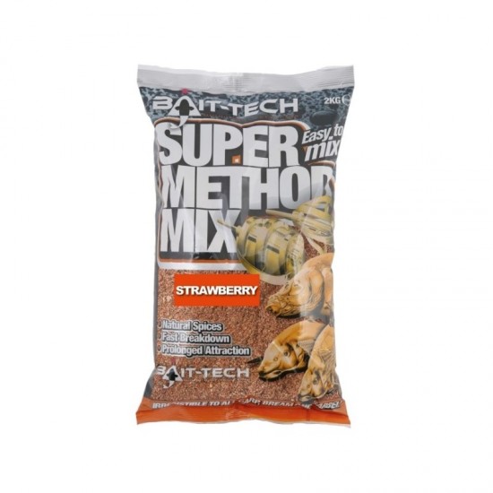 Nada Bait-Tech - Super Method Mix Strawberry 2kg Nada Bait-Tech - Super Method Mix Strawberry 2kg
